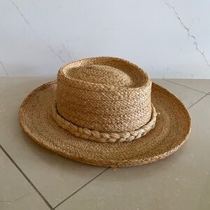 Summer Club Natural Straw Summer Vacation Hat Styled in Australia Size Medium